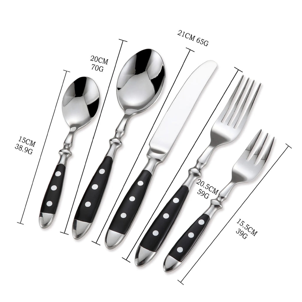 Stainless Steel Cutlery Set – Knife Fork Spoon Dinnerware Flatware Cutlery Set Axl