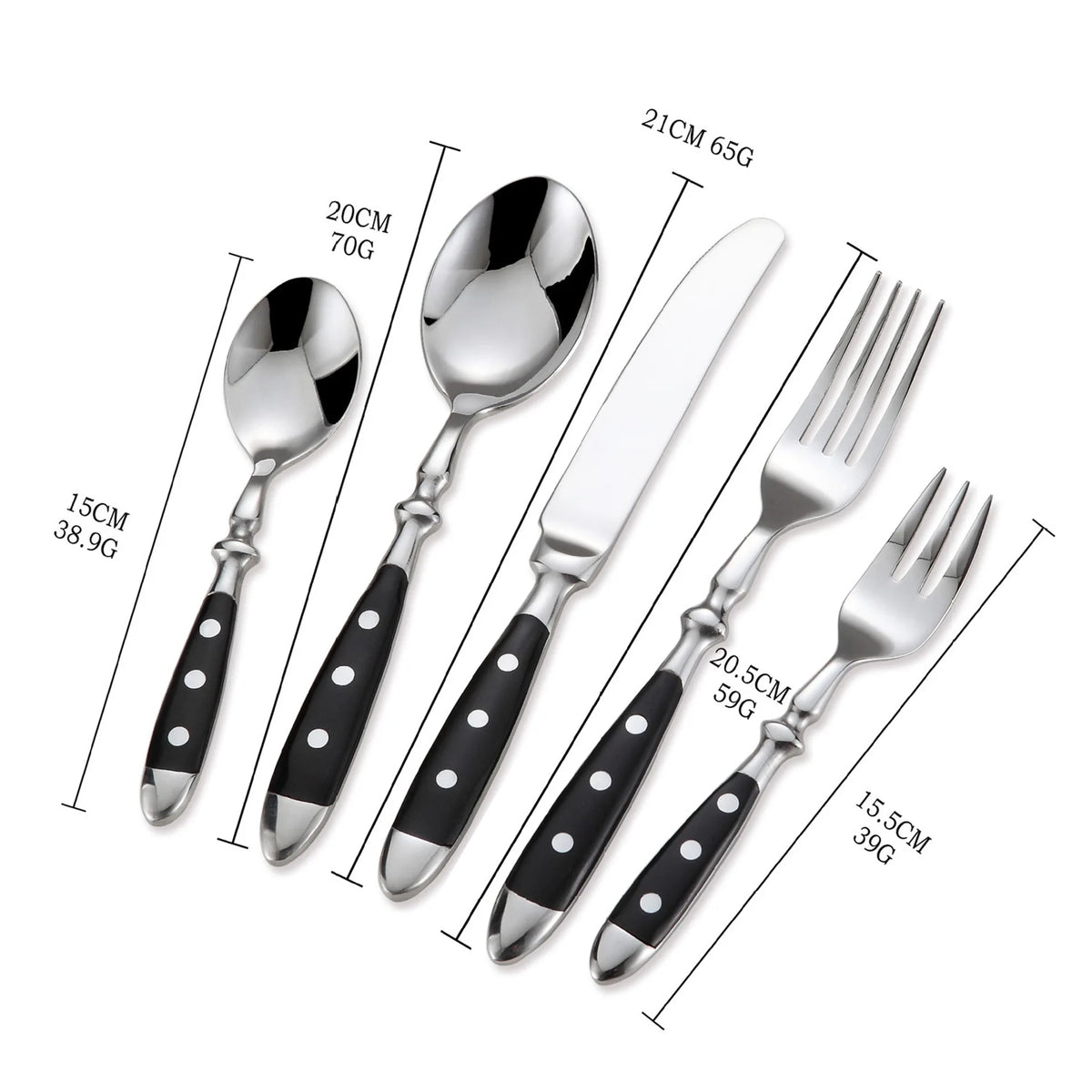 Stainless Steel Cutlery Set – Knife Fork Spoon Dinnerware Flatware Cutlery Set Axl