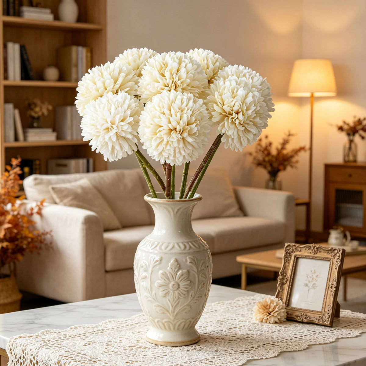 Silk Artificial Dandelion Hydrangea Flowers | Wedding & Home Décor Artificial Silk Flowers Axl