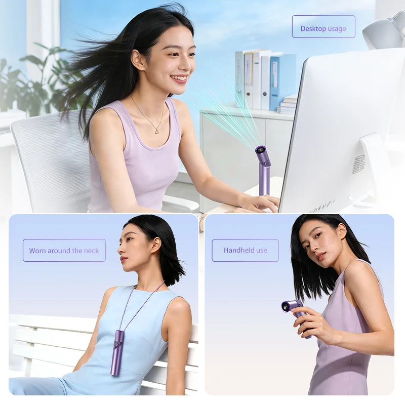 Brushless Mini Foldable Fan – USB Rechargeable Neck & Handheld Portable Mini Fan Axl
