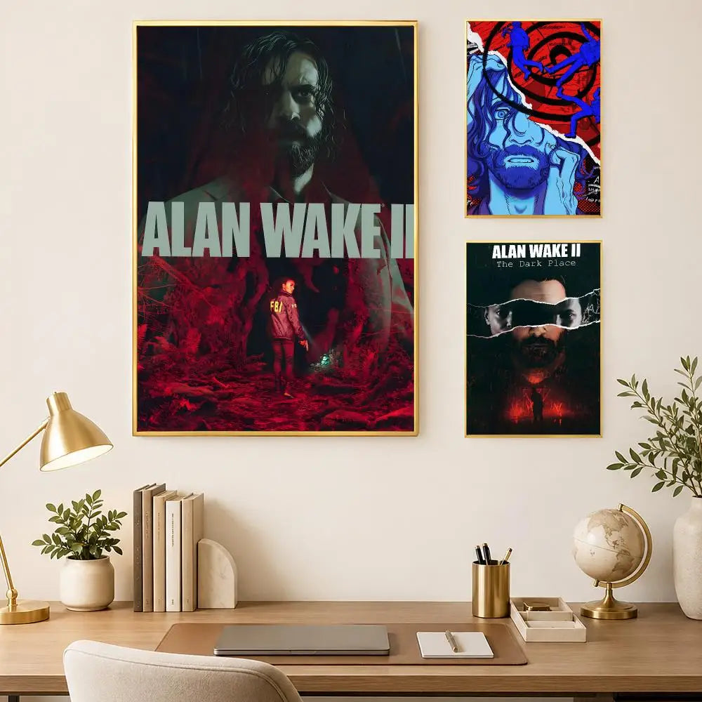 Alan Wake Game Poster – Self-Stick HD Waterproof Wall Art Wall Art Poster Axl