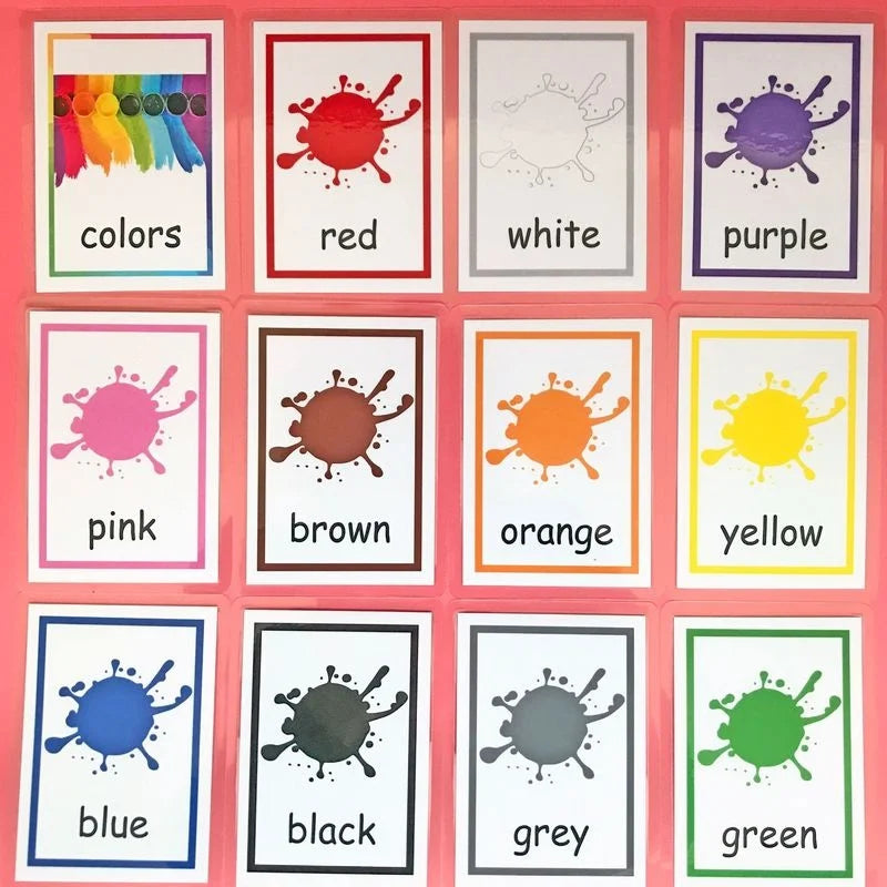 Montessori Emotion Flash Cards for Kids – 12-Piece Learning Set Educational Flash Cards Axl Color