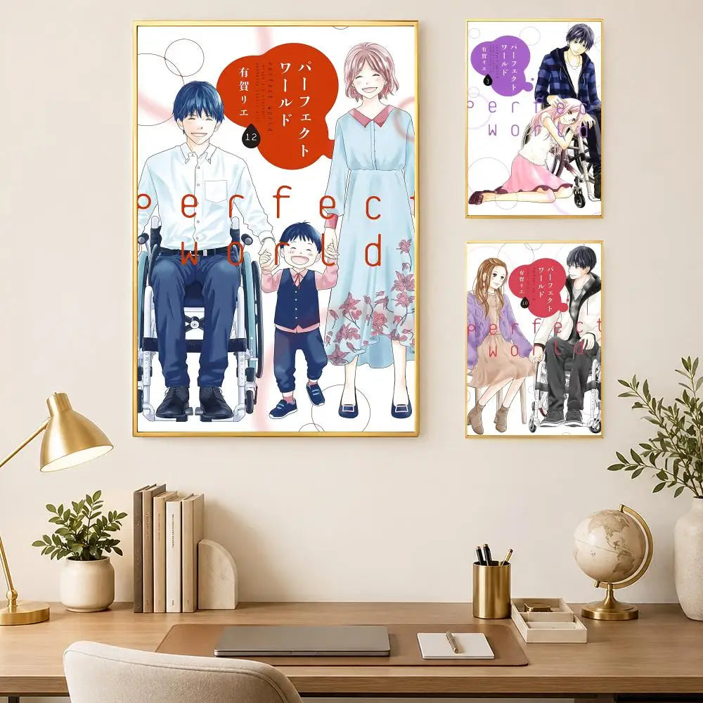 Cartoon Perfect World Self-Stick Wall Poster – HD Waterproof Wall Art Poster Axl