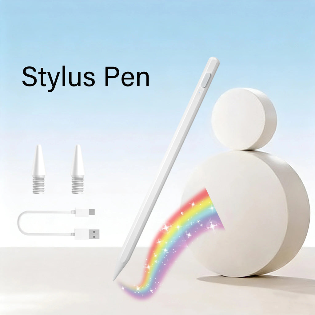 Magnetic iPad Stylus 2025 – Tilt, Palm Rejection & Fast Charge iPad Stylus Pen Axl White