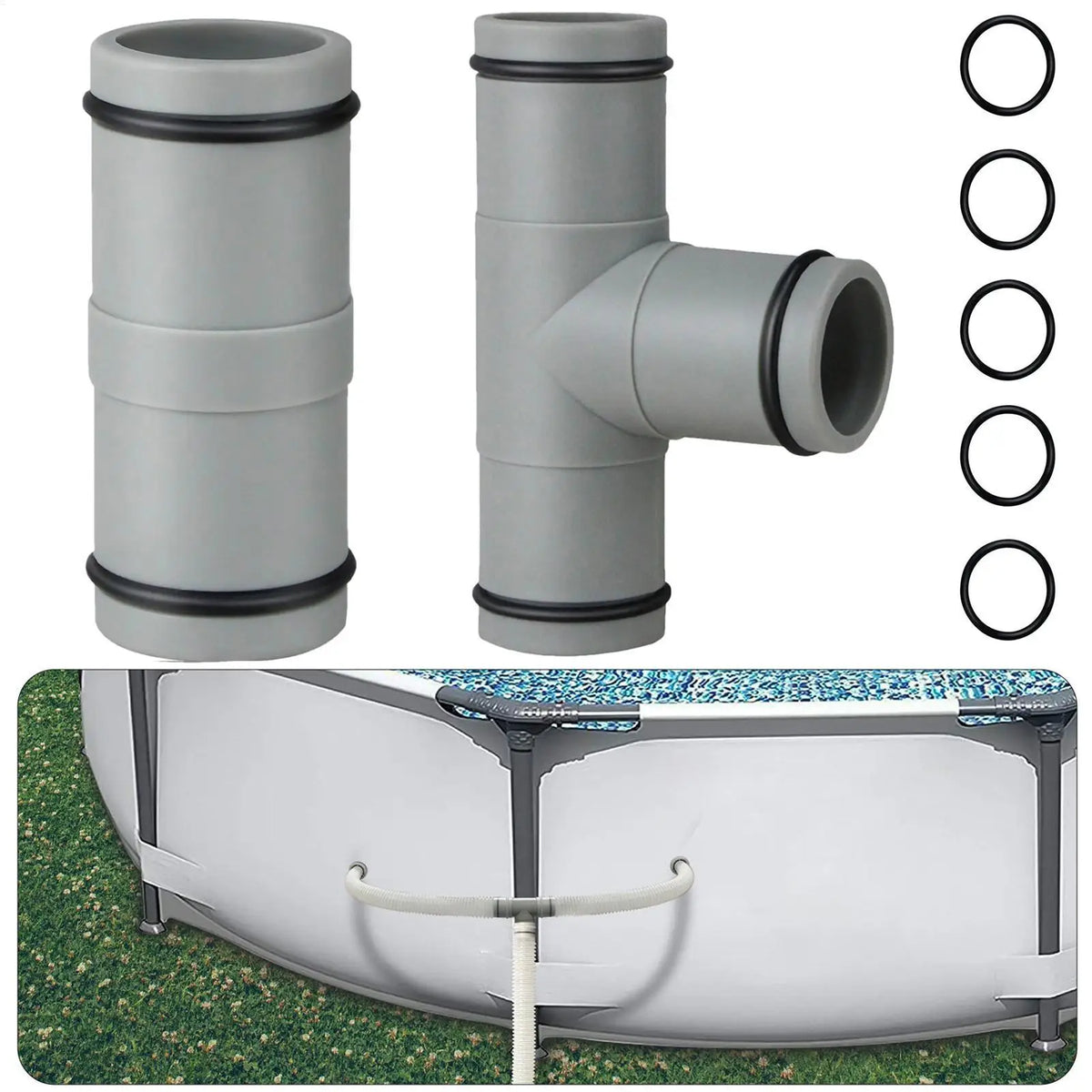 32mm T-Shape Pool Hose Connector | 1.25in Pipe Joint Fitting Pool Pipe Connector Axl