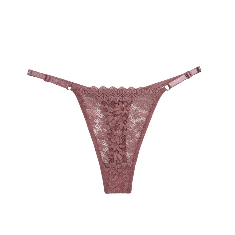 Women's Low-Rise Lace Thong Panties – Soft Traceless Briefs Lace Thong Panties Axl