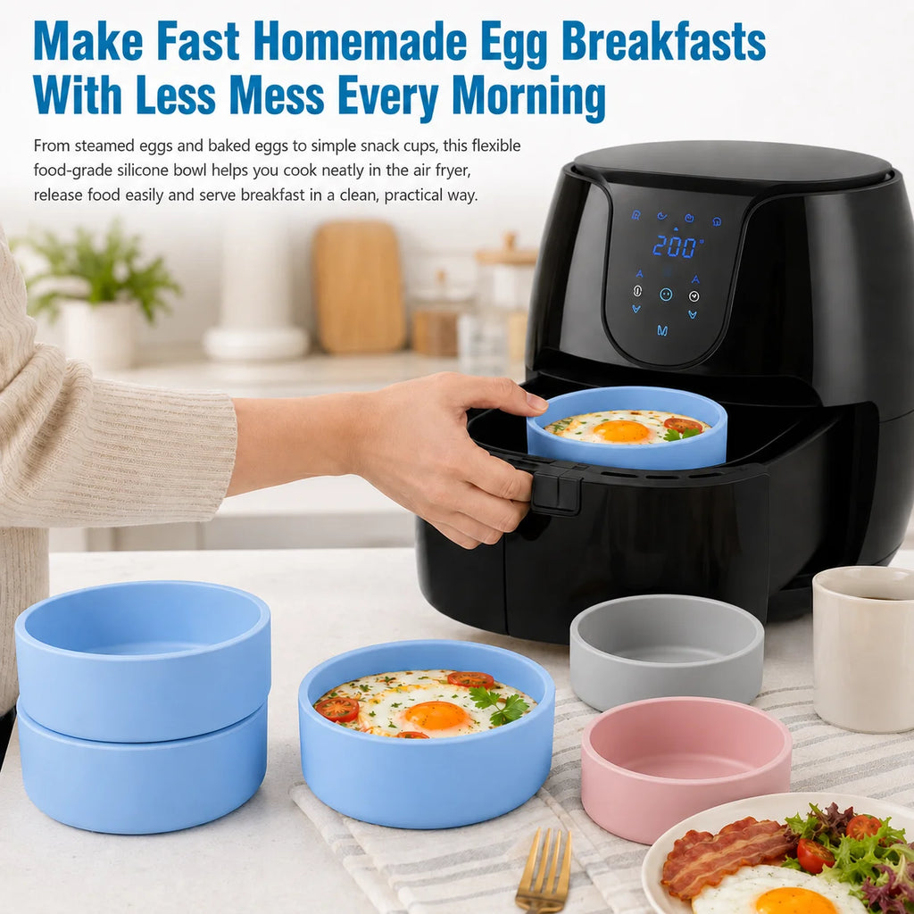 Silicone Egg Cooker Cups – BPA-Free Egg Bite Molds 2/4 Pack Silicone Egg Molds Axl