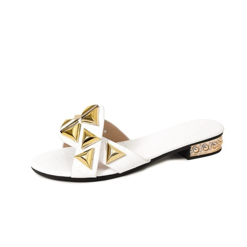 VKJF Women's Open Toe Slide Sandals – Summer Designer Slippers Women's Slide Sandals Axl