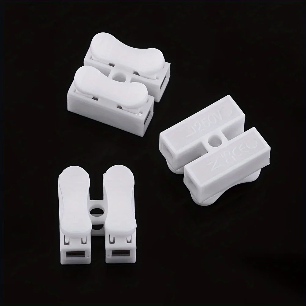 100-Pack CH-2 Spring Wire Connector Terminals | Quick Connect Wire Terminal Connectors Axl
