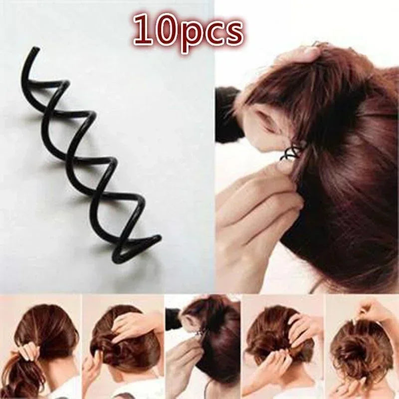 10-Pack Spiral Spin Hair Pins – Twist Bun Clips for Women Spiral Hair Pins Axl