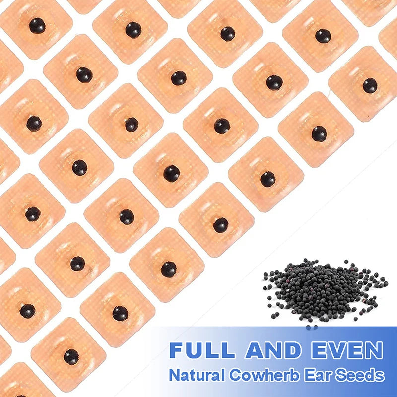 300 Ear Acupressure Seed Bead Stickers – Needle-Free Massage Ear Acupressure Stickers Axl
