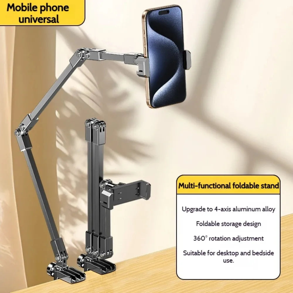 Foldable 3-Arm Tablet & Phone Stand | 5–12 Inch Lazy Bracket Tablet Phone Stand Axl 3 sections for phone