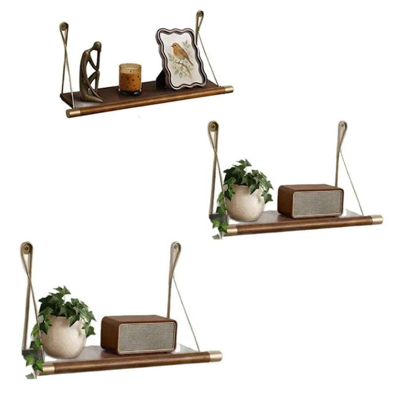 Retro Floating Wall Rack – Solid Wood Shelf & Home Organizer Floating Wall Shelf Axl