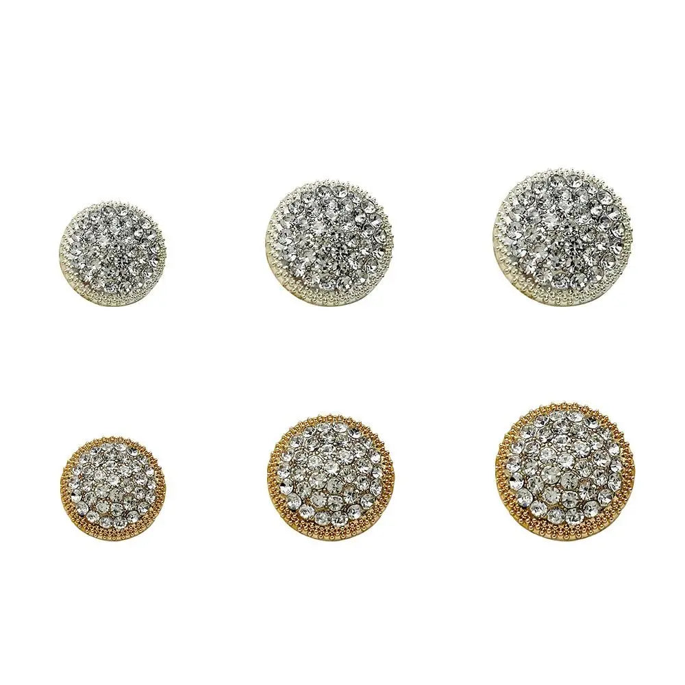 10-Pack Metal Rhinestone Snap Buttons for DIY Sewing & Crafts Rhinestone Sewing Buttons Axl