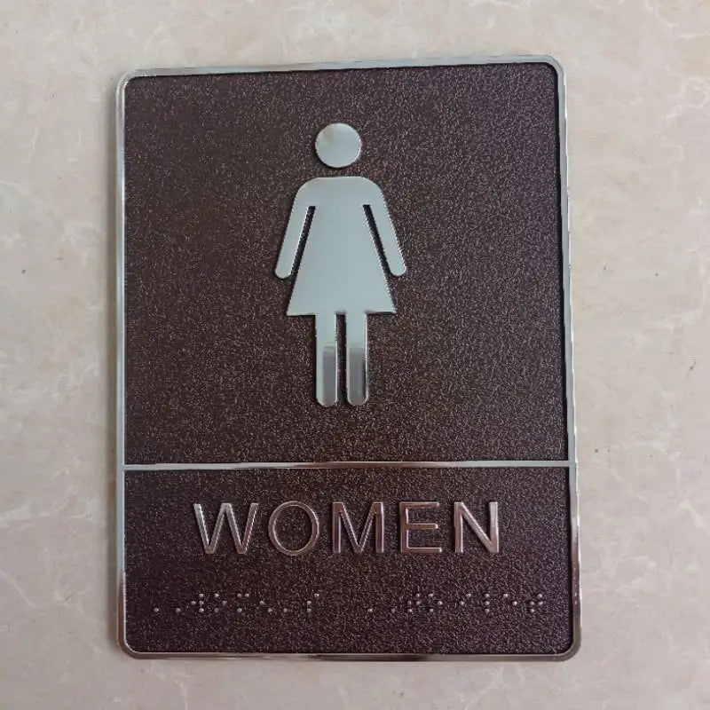 Self-Adhesive Acrylic Restroom Door Sign – Men & Women Restroom Door Sign Axl A
