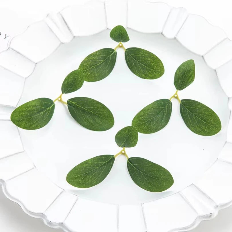 50/100 PCS Silk Artificial Rose Leaves for DIY Wedding Decor Artificial Silk Leaves Axl