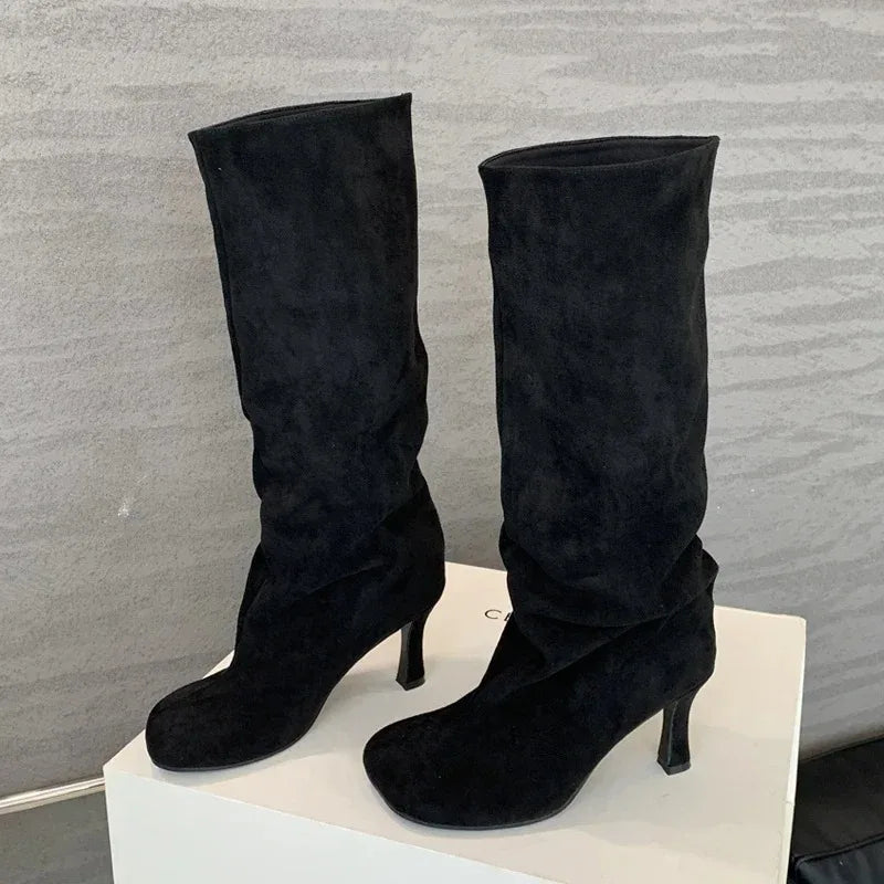Women's Knee-High Boots | Thin High Heel Winter Long Boots Knee-High Boots Axl