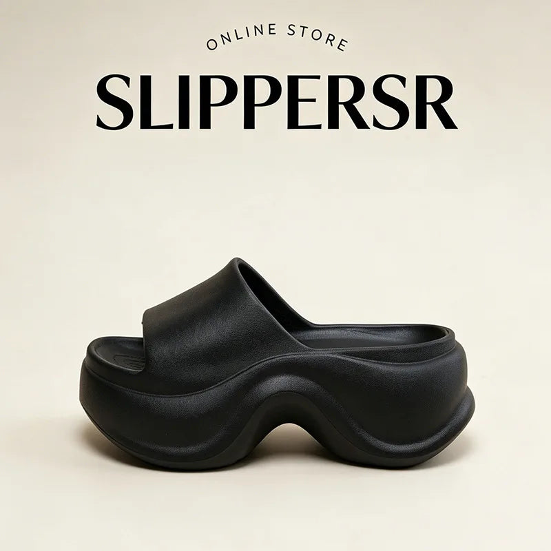 Women's Platform Slippers – Non-Slip EVA Thick Sole Sandals Platform Slippers Axl black 35-36