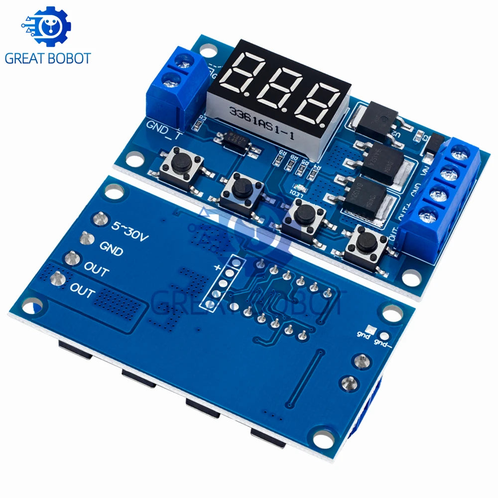 Trigger Cycle Timer Delay Switch – 12V/24V Dual MOS Module Timer Delay Switch Module Axl