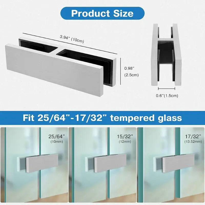 304 Stainless Steel Glass Clip Holder – Tempered Glass Bracket Glass Clip Bracket Axl