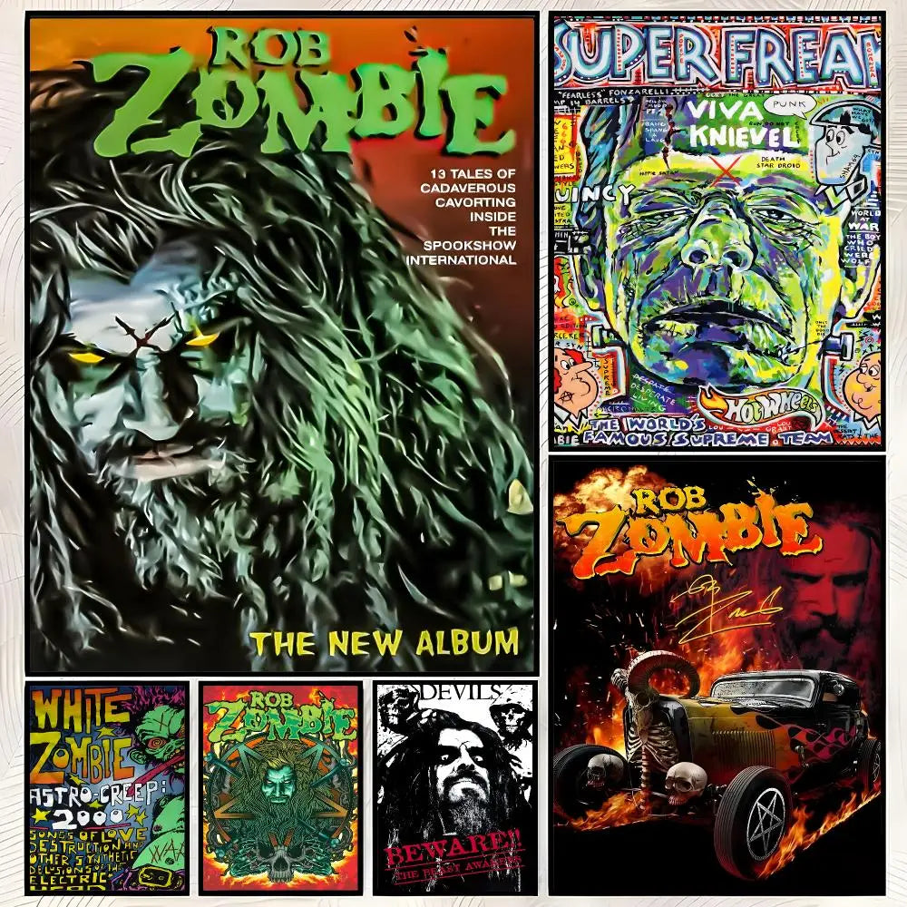 Rob Zombie Self-Stick HD Wall Art Poster – Waterproof Decor Wall Art Poster Axl