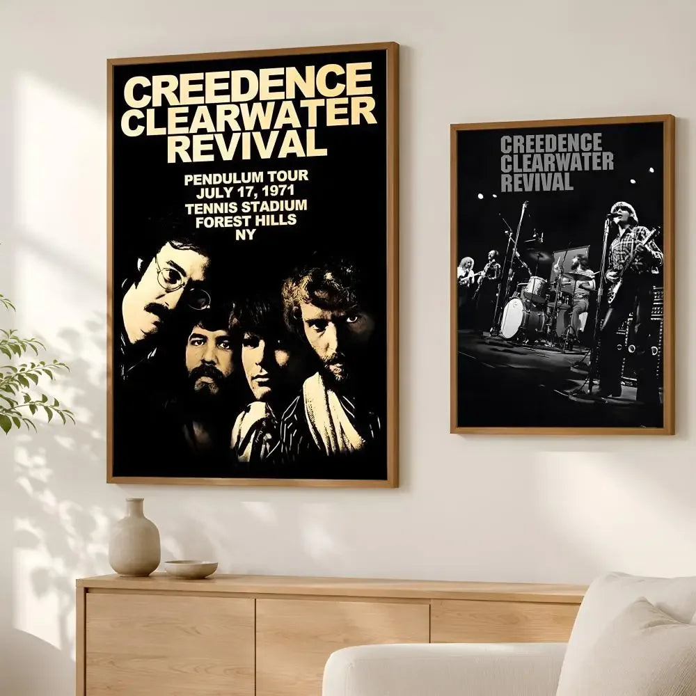 Creedence Clearwater Revival HD PVC Wall Poster – Self-Stick Wall Art Poster Axl