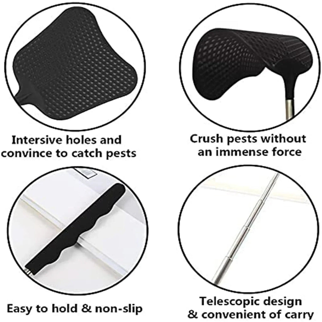 Telescopic Fly Swatter – Heavy Duty Retractable Bug Swatter Fly Swatter Axl