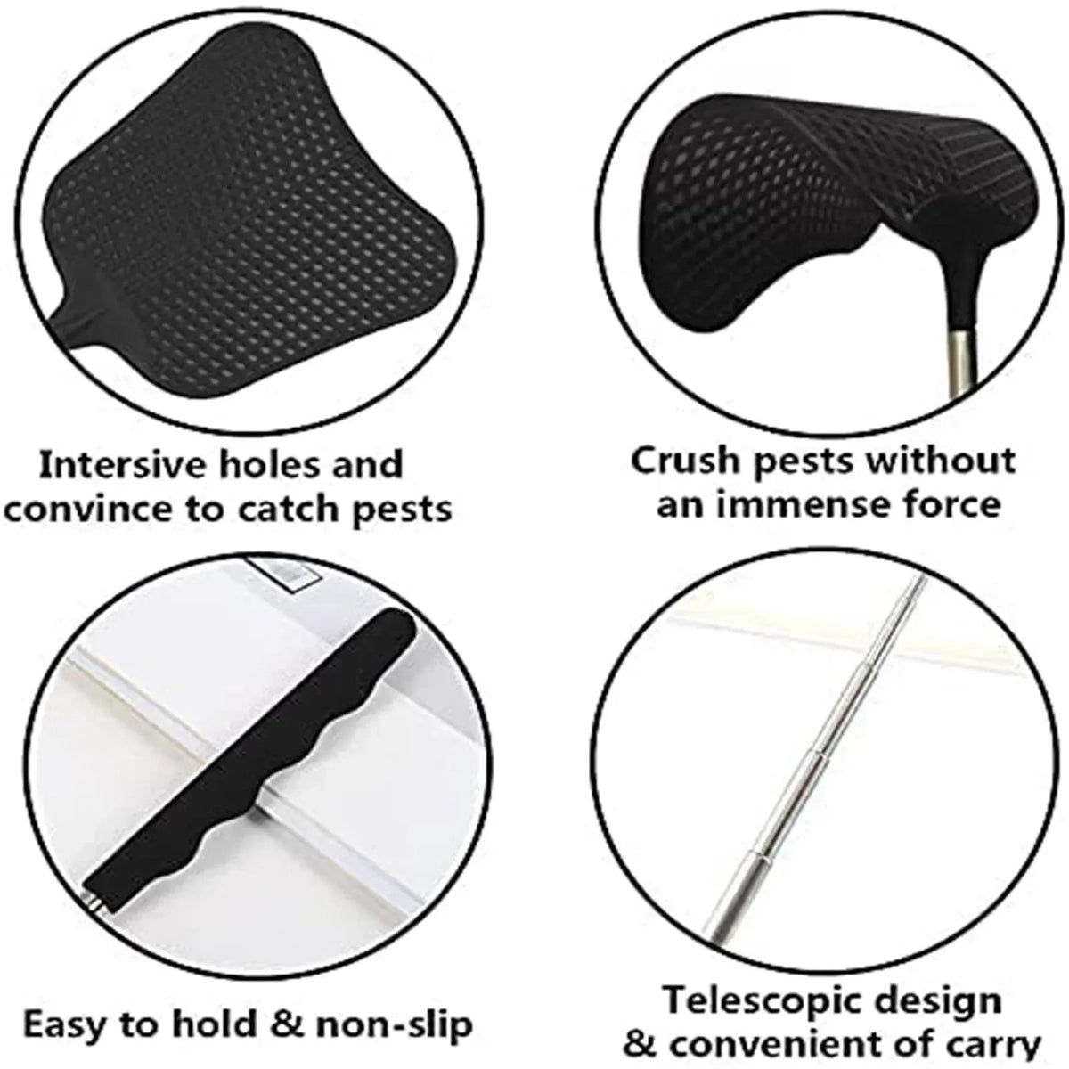 Telescopic Fly Swatter – Heavy Duty Retractable Bug Swatter Fly Swatter Axl