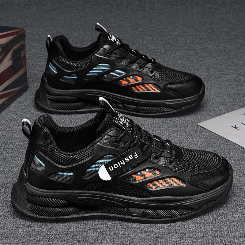 Men's Lightweight Anti-Slip Breathable Sneakers | Casual Men's Casual Sneakers Axl Black 39