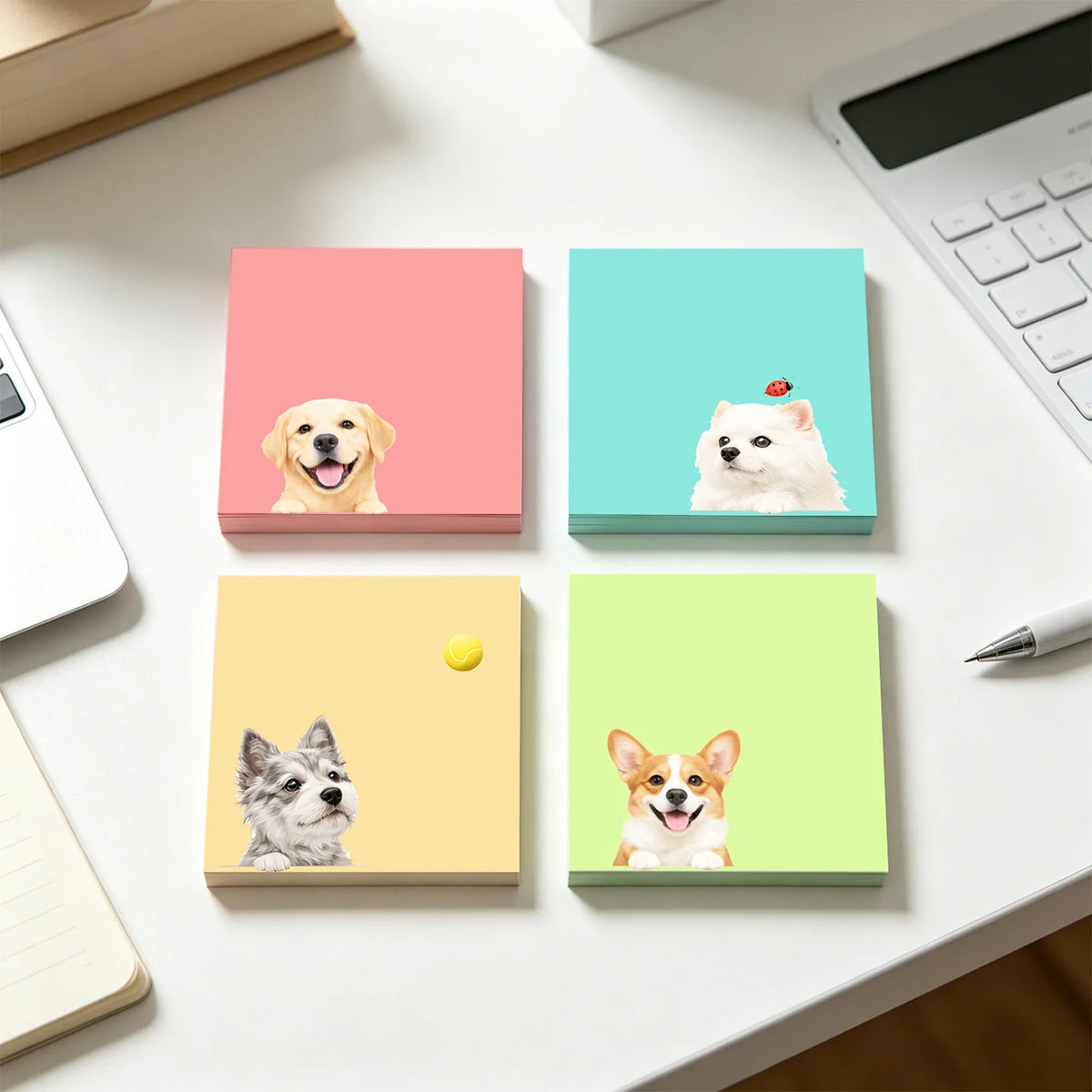 Kawaii Animal Sticky Notes Set – Cute Memo Pads for Journaling Kawaii Sticky Notes Axl