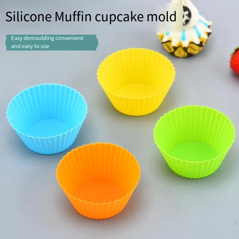 6-Piece Silicone Cupcake & Muffin Baking Molds – Reusable DIY Silicone Baking Molds Axl