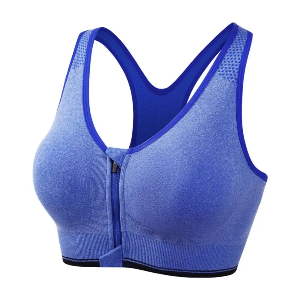 Women's Wireless Sports Bra – Breathable Hollow Yoga Bralette Yoga Sports Bra Axl blue-m
