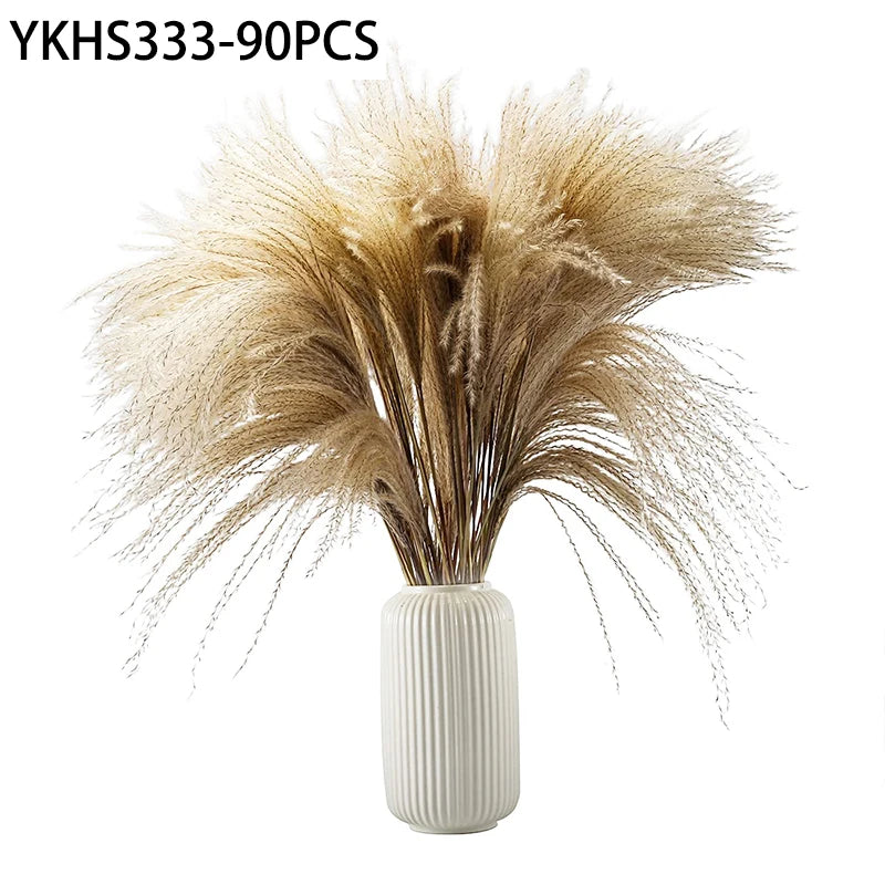 Natural Dried Pampas Grass & Bunny Tails Boho Bouquet Dried Flower Bouquet Axl 90PCS