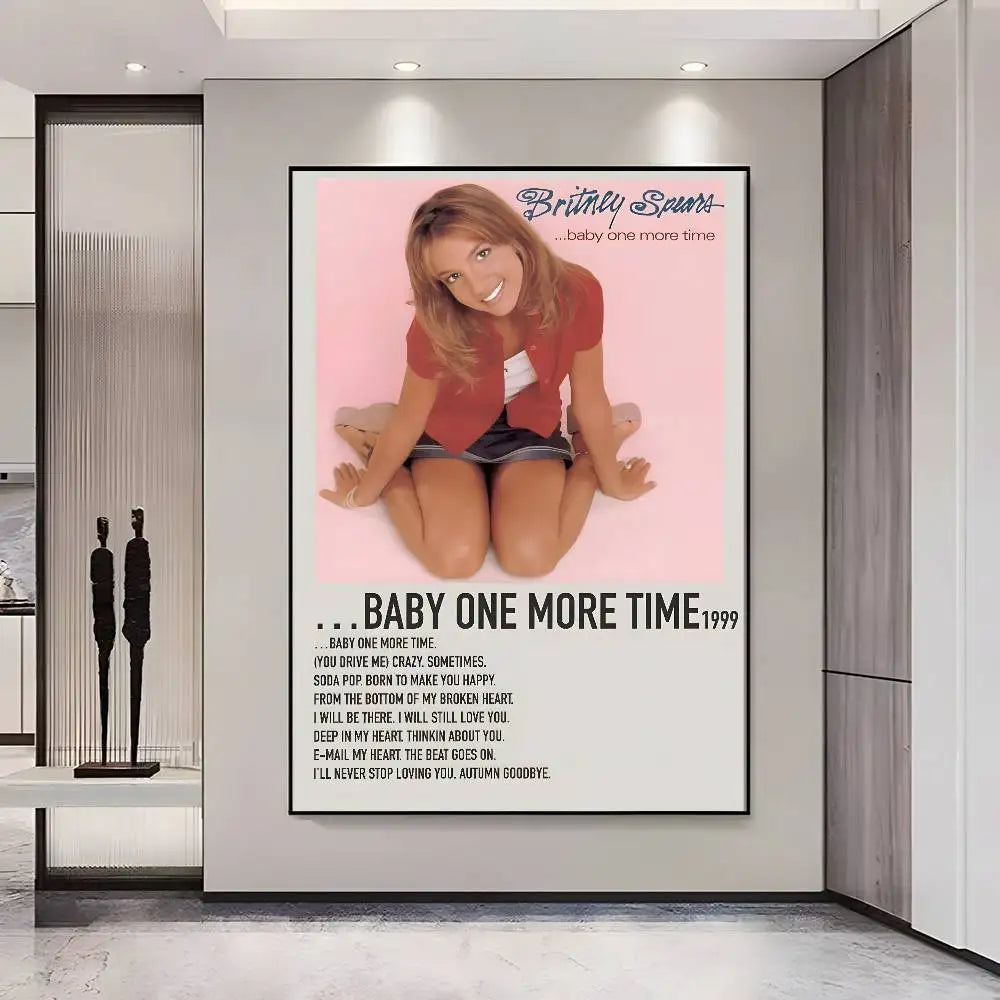 Britney Spears HD Wall Poster – Self-Adhesive & Waterproof Wall Art Poster Axl z19 15X20cmNoframe