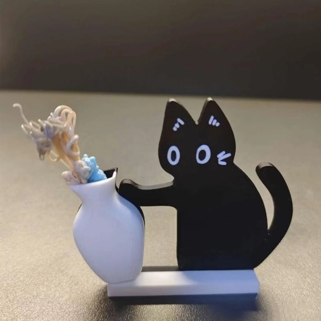 Black Cat Whisker Holder Fridge Magnet | Acrylic Storage Box Fridge Magnet Organizer Axl