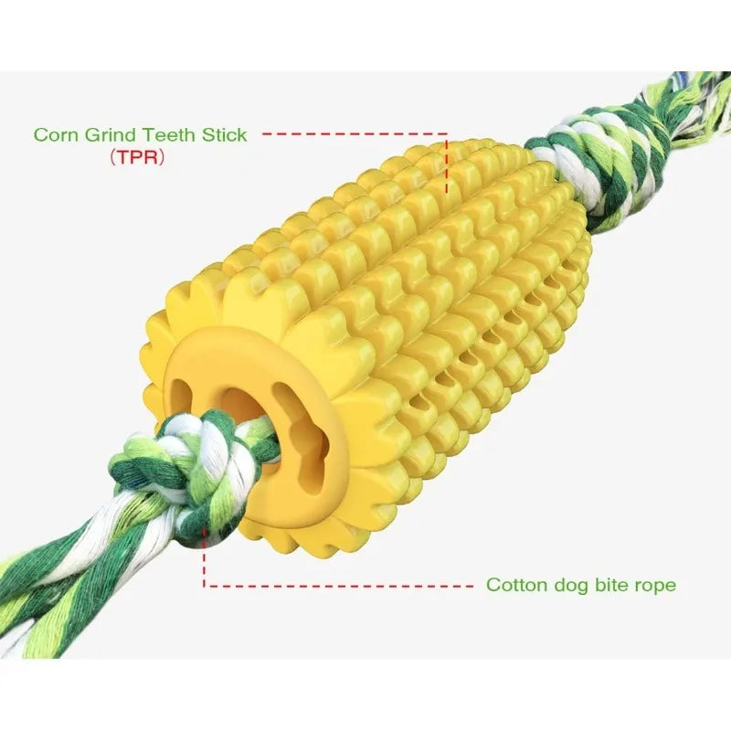 Durable Squeaky Corn Stick Dog Chew Toy for Tough Chewers Dog Chew Toy Axl