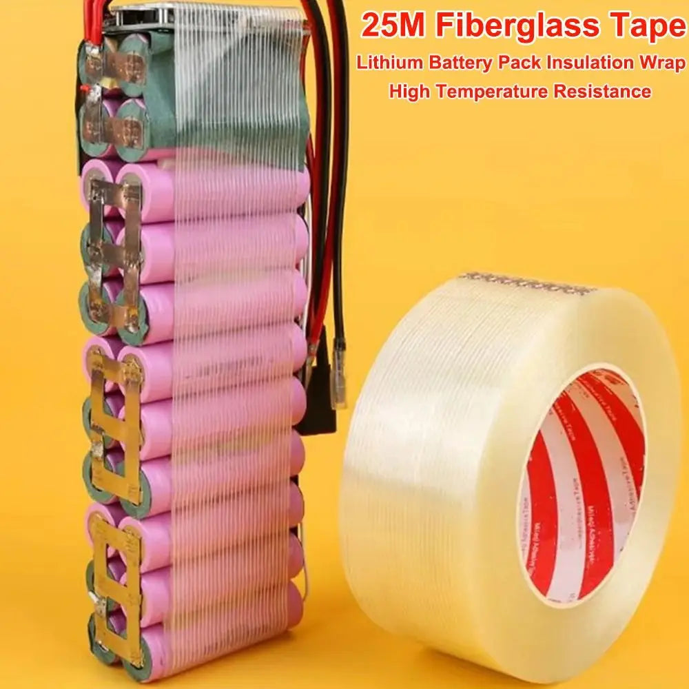 25M Fiberglass Strapping Tape – Strong Single-Sided Adhesive Roll Fiberglass Strapping Tape Axl