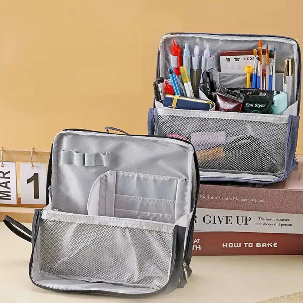 Large Capacity Stand-Up Makeup Bag – Travel Toiletry Organizer Cosmetic Organizer Bag Axl