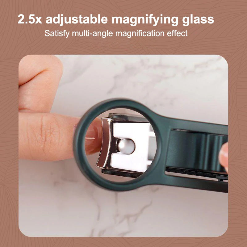 Nail Clipper with Magnifying Glass & Anti-Splash Guard Magnifying Nail Clipper Axl