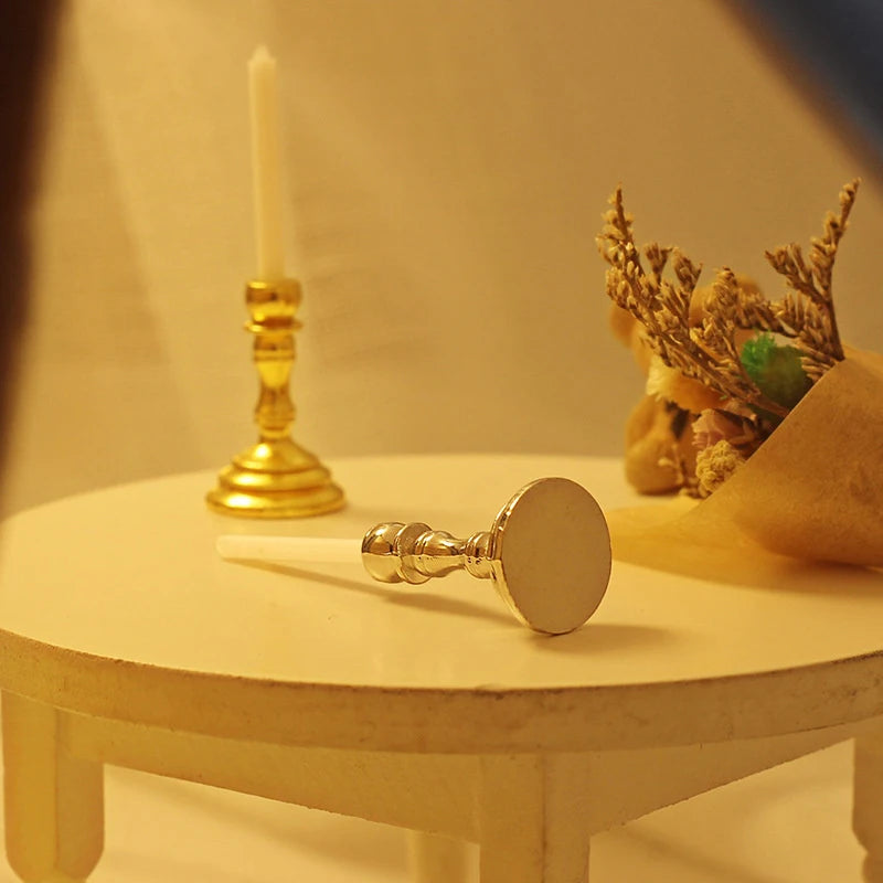 1:12 Dollhouse Miniature Candle Holder Candlestick Pair Dollhouse Accessory Axl
