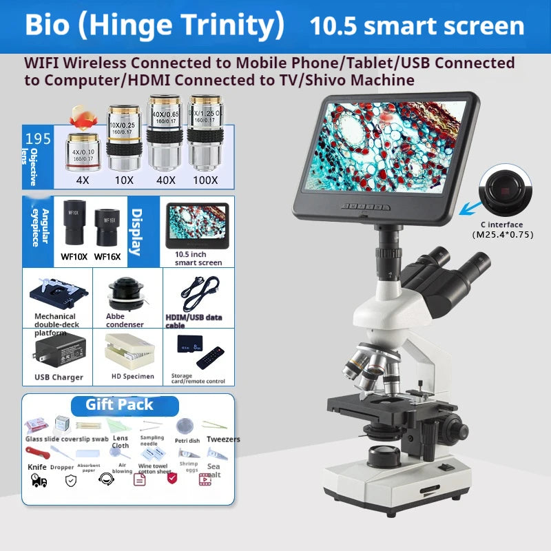 Trinocular Biological Microscope – Aquaculture & Lab | 500X Trinocular Microscope Axl 5