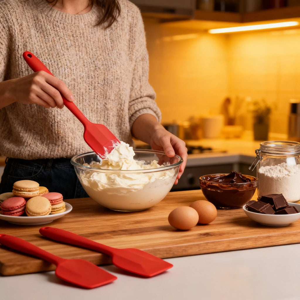 3-Piece Silicone Spatula Set – Heat-Resistant Baking Tools Silicone Spatula Set Axl