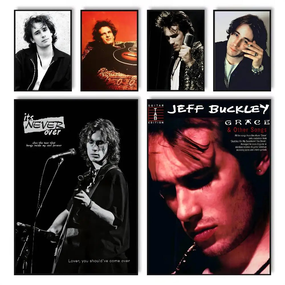 Jeff Buckley HD Poster – Self-Adhesive Waterproof Wall Decor Wall Art Poster Axl