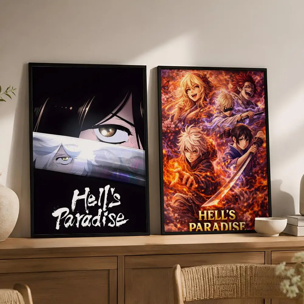 Hell's Paradise Anime PVC Wall Poster – Peel & Stick HD Art Anime Wall Poster Axl