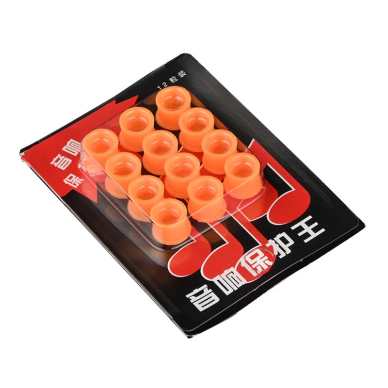 12-Pack Universal Audio Jack Dust Cap Covers | Orange Plastic Audio Connector Dust Cap Axl One Size