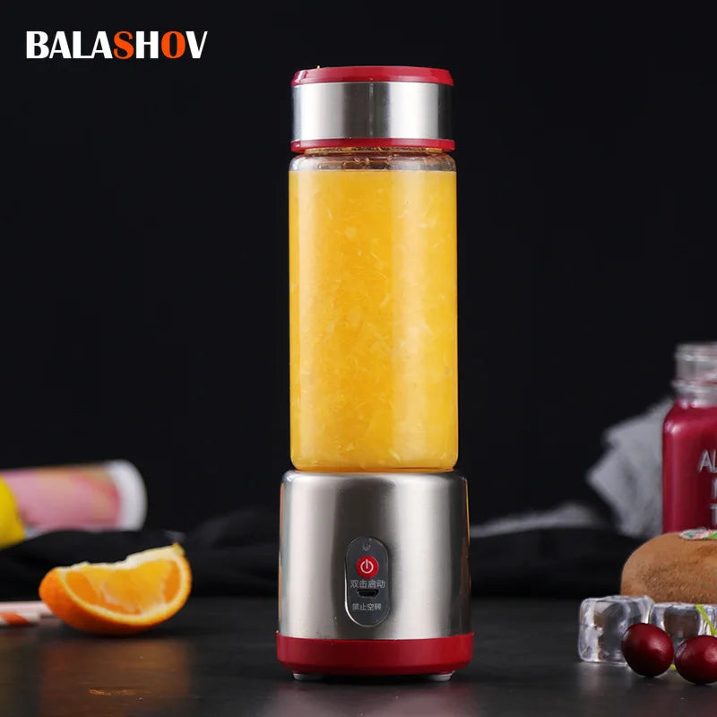 BALASHOV 450ml Portable USB Electric Blender Juicer Cup Portable Electric Juicer Axl