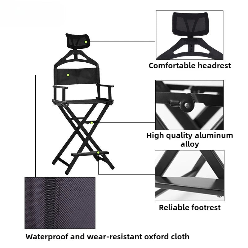 Modern Folding Chair with Handrail – Portable Outdoor & Makeup Stool Folding Chair Axl