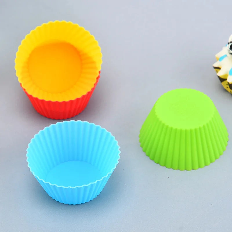 6-Piece Silicone Cupcake & Muffin Baking Molds – Reusable DIY Silicone Baking Molds Axl