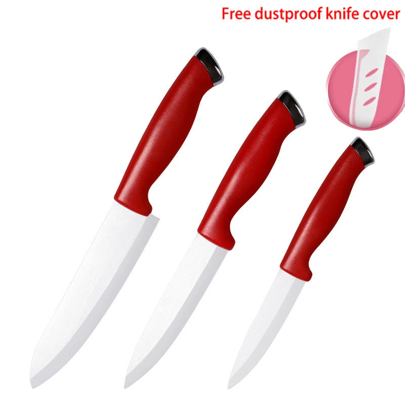 Professional Ceramic Fruit Knife Set with Sleeve – 1 or 3 Piece Ceramic Knife Set Axl 3PCS A