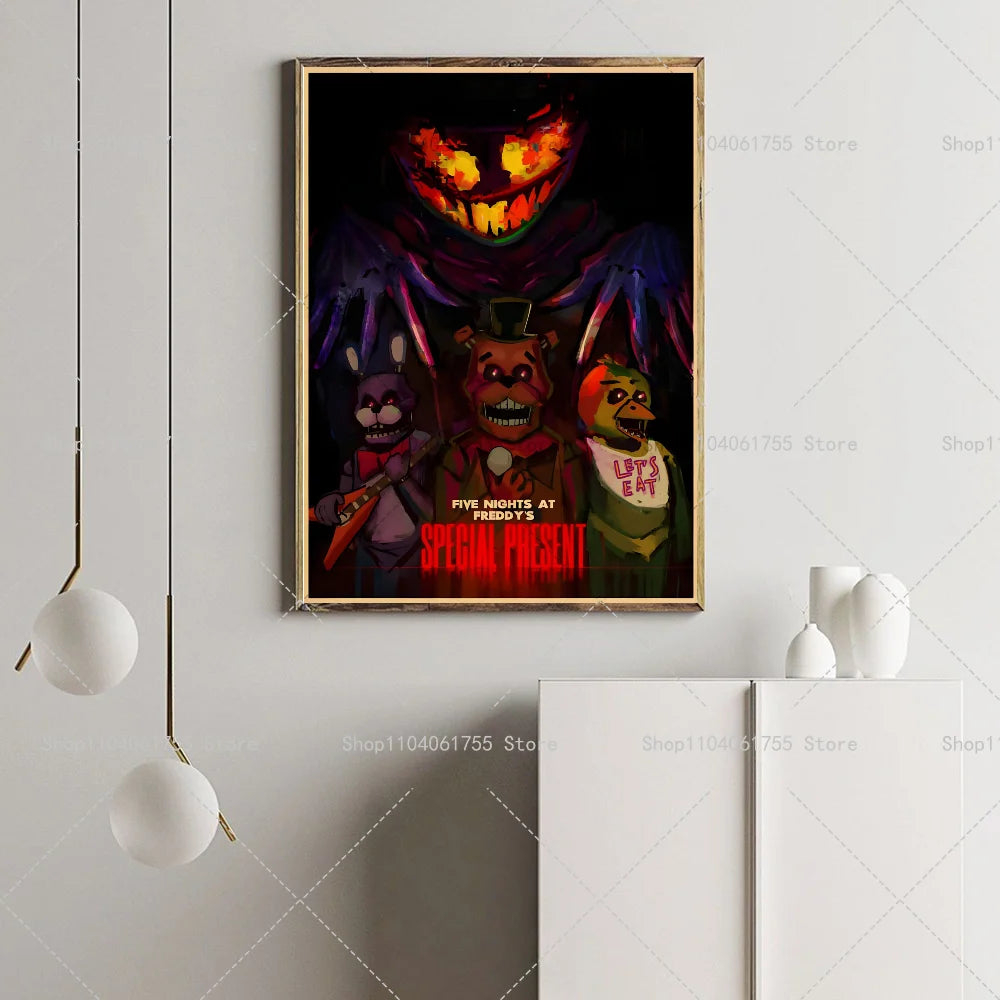 Five Nights at Freddy's Wall Poster – Self-Adhesive Sticker Wall Art Poster Axl